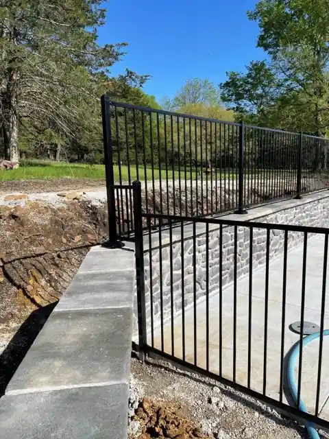 Ornamental iron pool fence in Lincoln, Arkansas